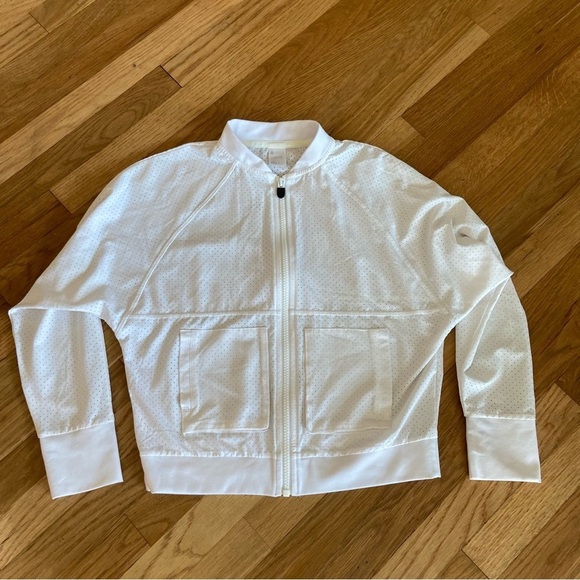 Girls white Zella jacket size large(10/12) - Picture 1 of 7
